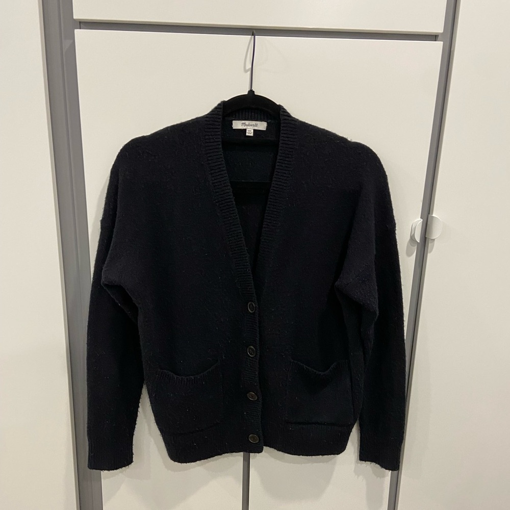 Madewell - Short Kent Ex-Boyfriend Cardigan - Black - Size XXS